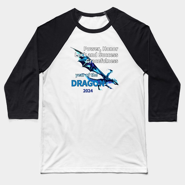 blue dragon Baseball T-Shirt by zzzozzo